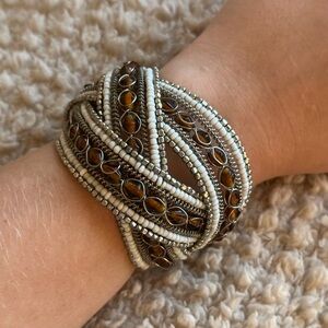 Vintage Handmade Beaded Cuff
